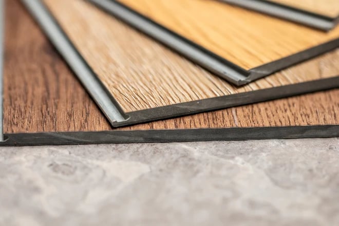 A close up of vinyl flooring
