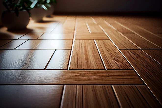 Bamboo tile flooring