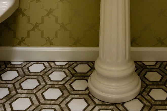 Luxury ceramic tile in a bathroom
