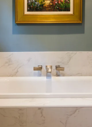 A wall mounted faucet