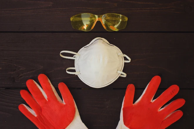 protective gear for a bathroom remodel